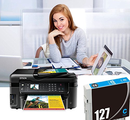 ARIA SUPPLIES Remanufactured 127 T127XL Ink Cartridges Compaitble For Workforce WF-3520 WF-3530 WF-3540 WF-7010 WF-7510 WF-7520 Printer (3 cyan)