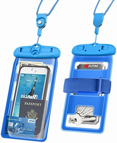 Underwater Case, FUTRE CellPhone Dry Bag Pouch Adjustable Armband for Apple iPhone 7 6S 6 SE Samsung Galaxy S8 S7 S6 Note 5 4 HTC LG Sony Nokia Motorola(Blue-5.2)