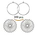 300Pcs Wine Charm Rings, Open Jump Ring, ABUFF Beading Hoop for DIY Wine Charms, Earrings 30x25mm