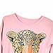 Kidlove Leopard Head Print T-shirt Skinny Legging Pants Girls Clothing Set Outfit Girls Clothes Pajamas, 7-8 Years Old, Pink