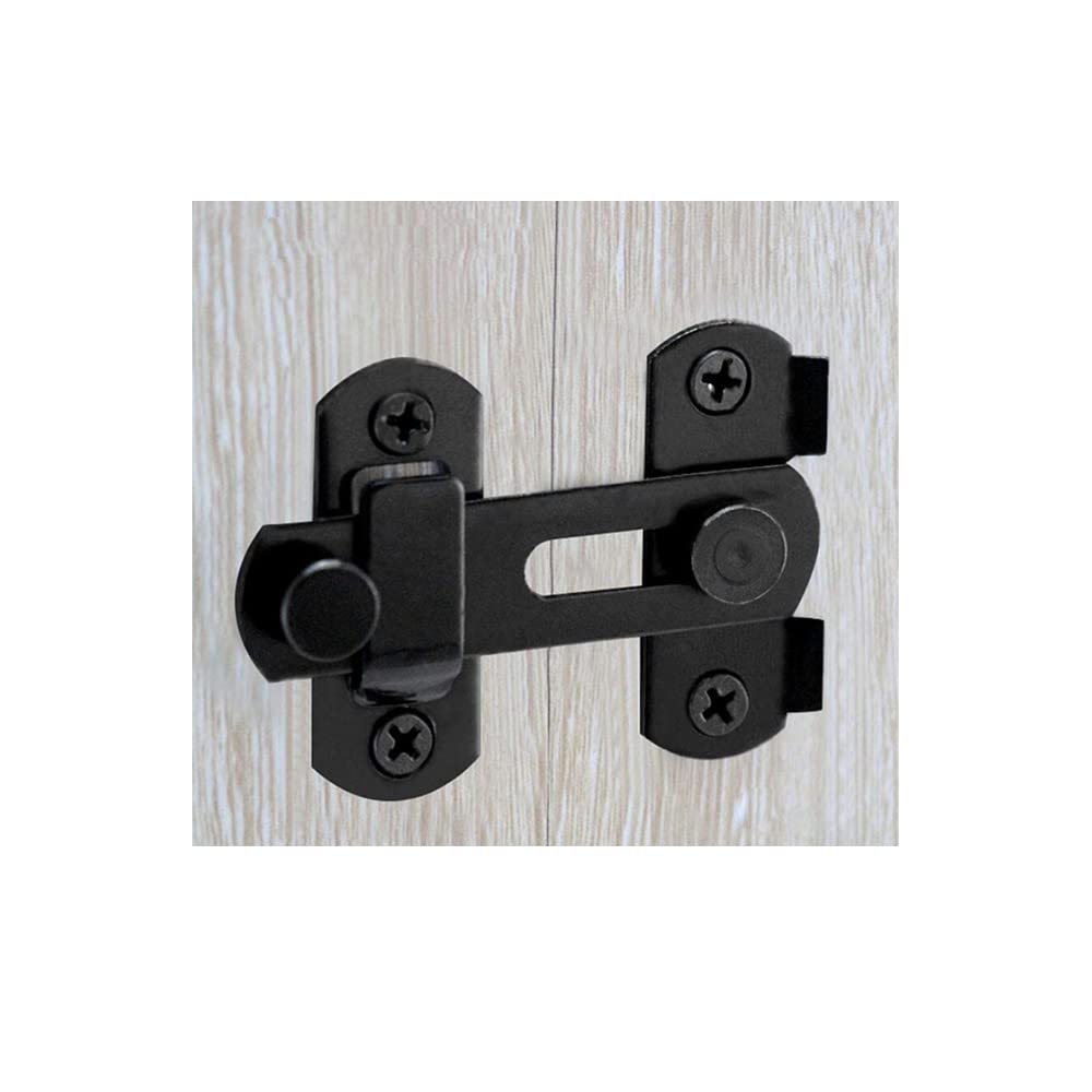 Door Lock Buckle Lock Bolt Lock for Door and Window Slide Lock Latch Bolt Shed Slide Door Lock Slide Lock (Black)