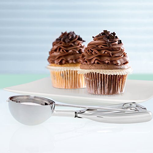 Jenaluca Cupcake Scoop and Muffin Scooper 18/8 Stainless Jenaluca Cupcake Scoop and Muffin Scooper 18/8 Stainless