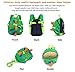 DB Dinosaur Toddler Mini Backpack with Leash, Children Kids Baby Harness Bookbag (Green)