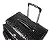 Kathy Van Zeeland Croco PVC Designer Luggage - Lightweight Expandable 20 Inch Carry on Suitcase for Women - Small Durable Bag with 4-Rolling Spinner Wheels (Black)
