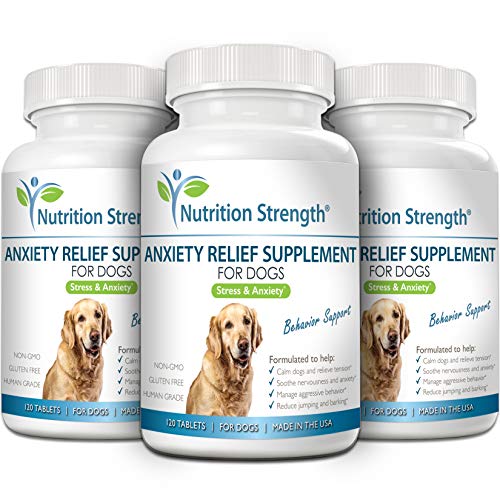 Nutrition Strength Dog Anxiety Relief Supplement, Formula with Valerian Root, Chamomile & L