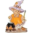 Roman Cherished Teddies Halloween Gretel Witch with Cauldron Figurine 4 Inch