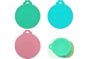 SHELDAMY 3 Pack Pet Food Can Cover Lids, Silicone Covers for Sealing Cats and Dogs Canned Wet Food, Standard Size Tops Available for Dishwasher