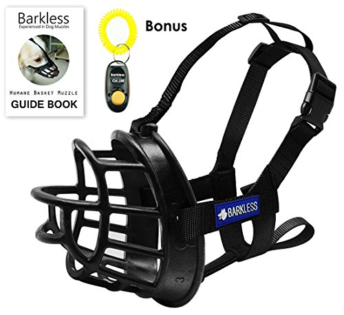 Dog Muzzle,Soft Basket Muzzles for Dog, Best to Prevent Biting, Chewing and Barking, Allows Drinking and Panting, Used with Collar (Size1 (Snout 6-7