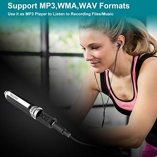 Digital Voice Recorder, ValoinUS Professional 16G Digital Audio Recorder Dictaphone with MP3 Player,One Button for Recording