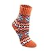 KEAZA Women's Vintage Style Cotton Knitting Wool Warm Winter Fall Crew Socks - C3 (4 Pack)