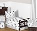 Sweet Jojo Designs Navy Blue White Woodland Deer Boy Baby Fitted Crib Sheet for Infant Newborn Nursery Toddler Bed Room Standard Mattress - Forest Animal Stag Antler