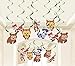 BLUE PANDA 30 Count Forest Animal Ceiling Streamers & Swirl Decorations - Standard Multicolor 30-37 in Hanging Length
