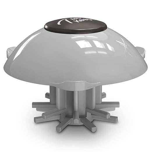 TubKeeper 3in1 Hair Catcher Drain Stopper Hot Safety Drain Cover for Bathtub, Gray