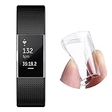 Screen Protector for Fitbit Charge 2, GHIJKL Ultra Slim Soft Full Cover Case for Fitbit Charge 2, Crystal Clear