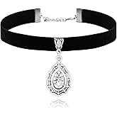 Peraca Cris Black Choker Necklaces for Women Halloween Spider Necklace Vintage Spider Web Necklace Goth Accessories Gothic Jewelry
