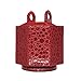 UnionBasic PU Leather Crocodile Pattern 360 Degrees Rotatable Remote Control Organizer, Spinning Mail/Media Desktop Organizer Caddy Holder (Red)