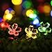 Qedertek 2 Pack Christmas Solar String Lights, 21ft 8 Modes 50 LED Blossom Fairy Garden String Lights for Outdoor, Home, Lawn, Wedding, Patio, Party,Halloween and Holiday Decorations (Multi-Color)