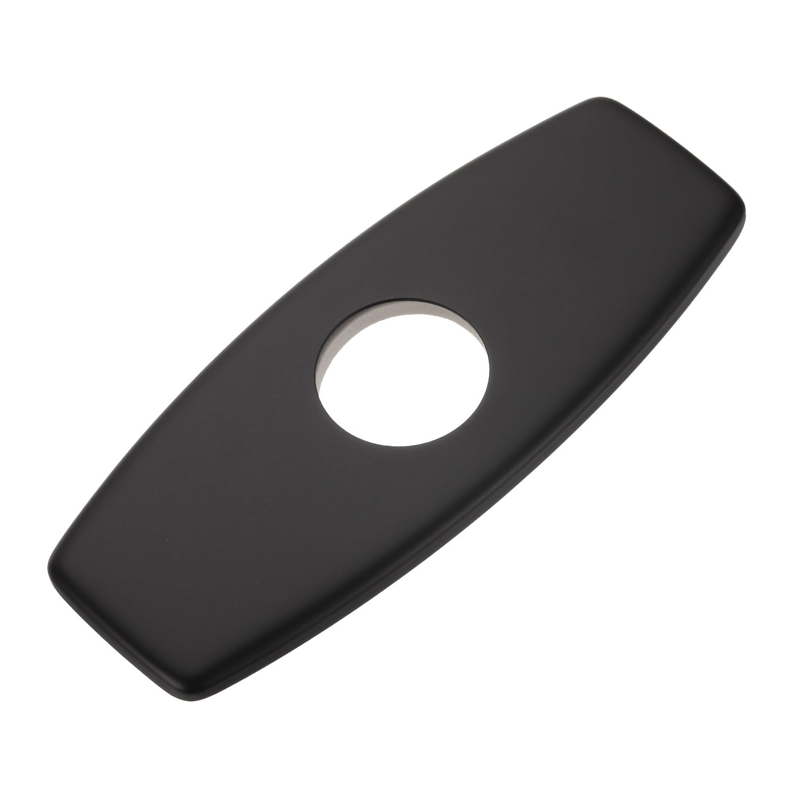 uxcell 6 Inch Hole Cover Deck Plate Escutcheon, Stainless Steel Sink Cover Plate for Bathroom or Kitchen Sink Faucet, Round Black