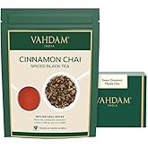 VAHDAM, Cinnamon Masala Chai Tea (50+ Cups,3.53oz) Ancient Cinnamon Tea Recipe | Spiced Chai Tea Loose Leaf | Brew Hot Black, Iced Or Chai Latte | Pure Unblended Loose Leaf Tea | Vacuum Sealed