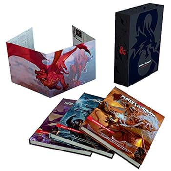 Dungeons & Dragons Core Rulebooks Gift Set (Special Foil Covers Edition with Slipcase, Player's Handbook, Dungeon Master's Guide, Monster Manual, DM Screen) Dungeons & Dragons Core Rulebooks Gift Set (Special Foil Covers Edition with Slipcase, Player's Handbook, Dungeon Master's Guide, Monster Manual, DM Screen)