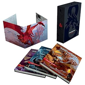Dungeons & Dragons Core Rulebooks Gift Set (Special Foil Covers Edition with Slipcase, Player’s Handbook, Dungeon Master’s Guide, Monster Manual, DM Screen)