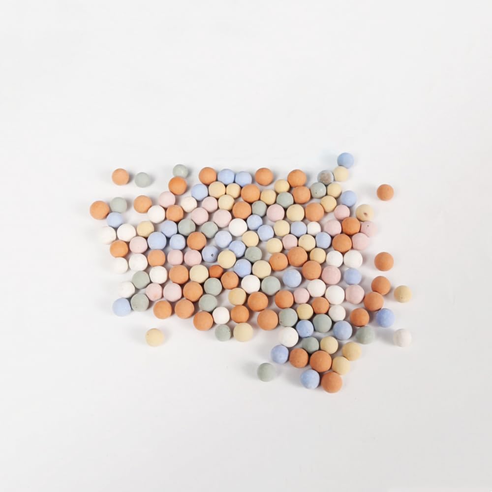 2 lb Clay Pebbles Clay Balls for Plants 6mm-8mm Mini Hydroponics Ceramic Ball Horticultural Grade Succulent Soil,for Plant Pots Vase Fillers Hydroponic Growing,Colourful