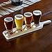 Lily's Home Beer Flight Paddle and Sample Tasting Set, Includes 4 Pilsner Glasses with 1 Attractive Wooden Tray, Best for Beer Lovers, Home Brewers, Professional Bars and Breweries, Set of 4