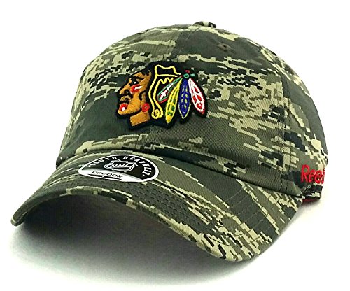 Chicago Blackhawks Reebok Youth 8-20 Camo Digital Slouch Adjustable Hat