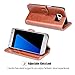 OCASE Samsung Galaxy S7 Case [ Card Slot ] [ Kickstand ] Leather Flip Wallet Case for Samsung Galaxy S7 - Brown