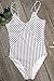 CUPSHE Women's Stripe Printing Halter One-Piece Padding Swimsuit (L) Multicolor