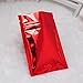 100 Glossy Red Two-Sided Aluminum Mylar Zip-Lock Flat Style Bags Outer Size 7.5x10cm (3x4