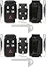 KeylessOption Keyless Entry Remote Smart Key Fob Case Shell Button Pad Outer Cover Rebuild Fix For Jaguar (Pack of 2)