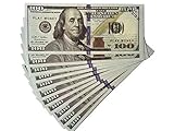 Akexue Prop Money Imitate Currency,100 pcs 100 Dollar Bills Stack,Copy Money for Movies,Videos,Fun,Teaching and Birthday Party