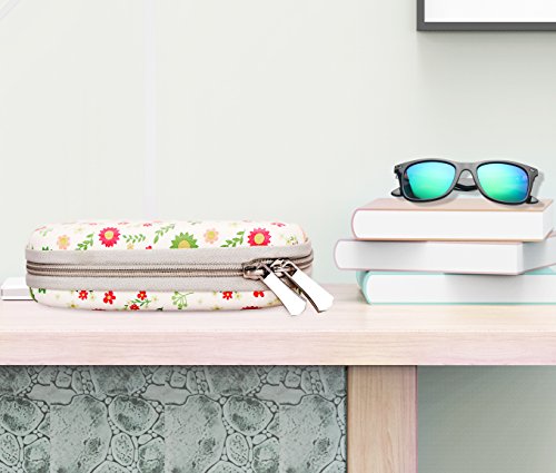 Skycase Sunglasses Case for Women Semi Hard Eyeglasses Case Holder Floral 63 - Thumbnail 6