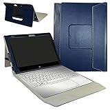 HP Spectre x2 12 Case,Mama Mouth 2-in-1 Romovable Portfolio PU Leather Folio Stand Cover For 12