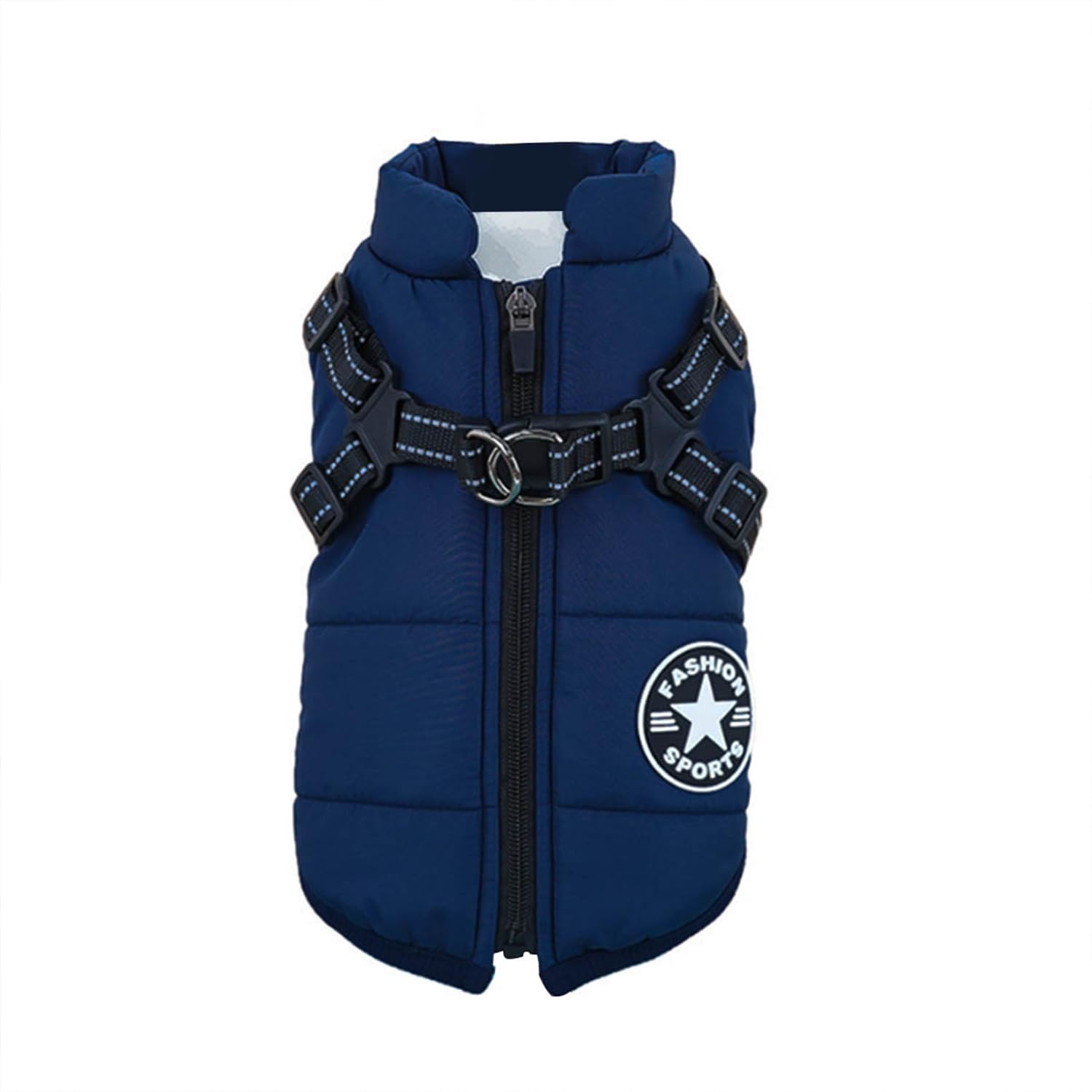 Eezita Winter Puppy Coat waterproof, reflective jacket to keep small pets warm and visible in snow rain,for Small, Medium Dogs (blue XXL)