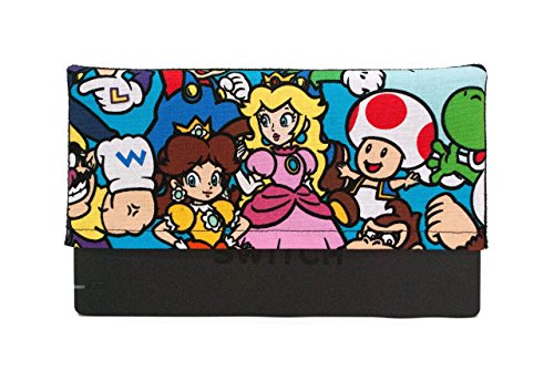 Nintendo Switch Dock Sleeve Sock with Microsuede/Microfiber backing - Mario Characters - Daisy - Princess Peach - Toad