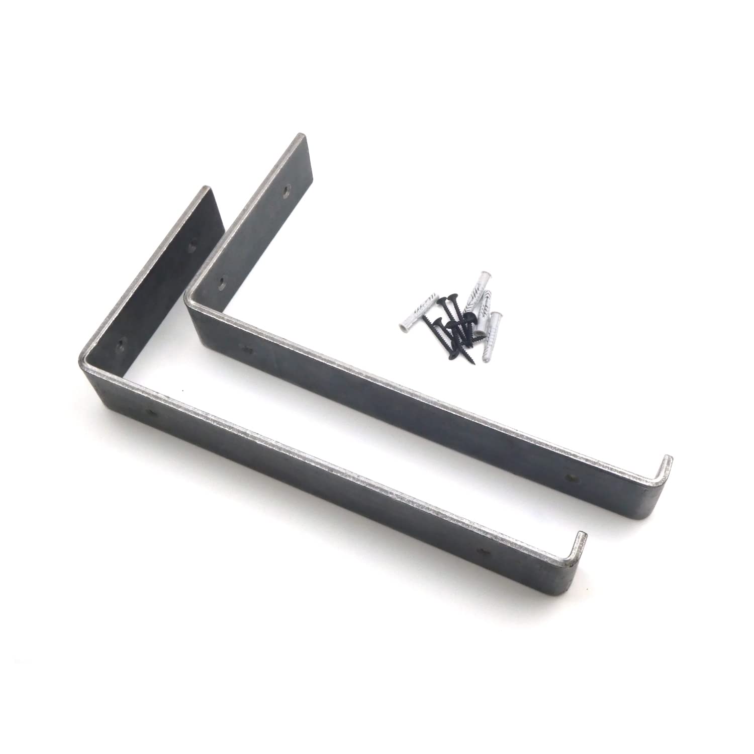 Pair of Lipped Scaffold Board Shelf Brackets U Style (6" x 12")