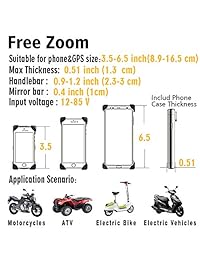 Leepiya   Soporte universal para teléfono móvil para Apple iPhone, Samsung Galaxy, LG, HTC, Nexus y GPS Navegadores, 3,5 6,5" abrazadera ajustable