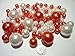 80 Jumbo & Assorted Sizes Orange/Coral Pearls and White Pearls - Value Pack Vase Fillers - NOT INCLUDING the Transparent Water Gels for Floating the Pearls (Sold Separately)