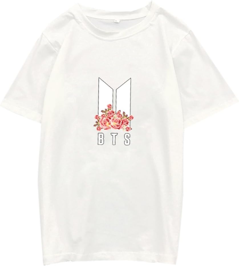 Fashionoly Harajuku Women Bangtan Boys Kpop Idol BTS Floral Summer Tumblr T-Shirt
