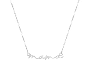 SLOONG Mama Necklace 14K Gold Plated Dainty Mother and Daughter Matching Gift for New Mom Boyfriends Mom Women Mother's Day Mama Gifts