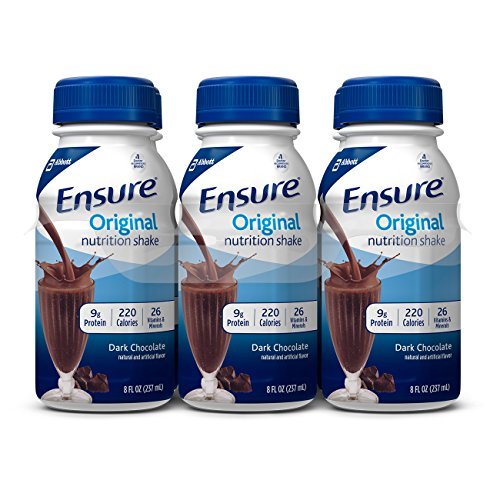 Ensure Original Nutrition Shake, Rich Dark Chocolate, 8-Ounce Bottle, 6 Count, (Pack of 4) by Ensure
