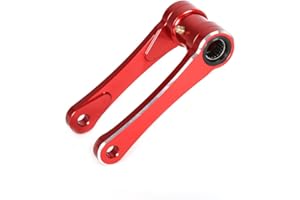 GOODELY CR125R/450R Lowering Link Rear Drop Link Compatible With CR125R CRF250X CRF250R CRF450R CRF450X,KX250F KX250X KX450 KX450F KX450R KX450X CNC Rear Lowering Suspension Linkage Arm (Red)