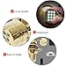 Signstek Keyless Entry Door Lock,Door Knob with Keypad and Key, Door Lock with Upward Facing Buttons, Matte Black