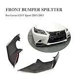 Jcsportline fits Lexus GS350 F-Sport Front Bumper Splitters Lip Aprons Carbon Fiber 2013 2014 2015 4-Door