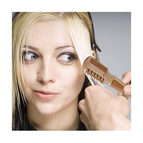 SLKIJDHFB-2-Pieces-Hair-Cutter-Comb-Double-Sided-Hair-Razor-Comb-Hair-Thinning-Cutting-Comb-Hair-Styling-Razor-Scissor-Combs-with-10-Pieces-Stainless-Steel-Blade-Replacement-for-Hair-Thinning-Cutting- LENNI 2 Pieces Hair Cutter Comb Double Sided Hair Razor Comb Hair Thinning Cutting Comb Hair Styling Razor Scissor Combs…