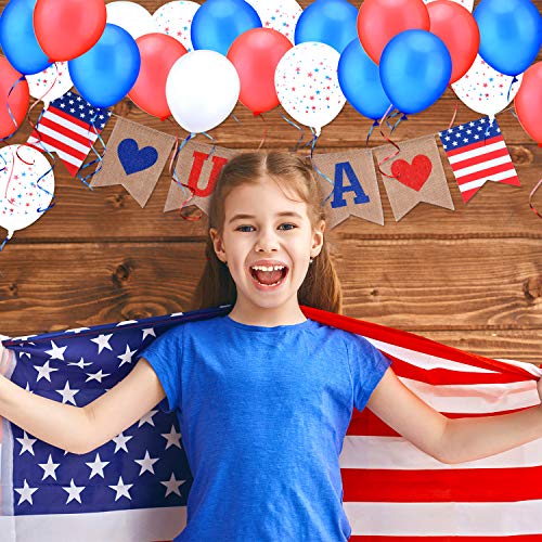 6 Balloons+Independence+Patterned+Patriotic+Decoration