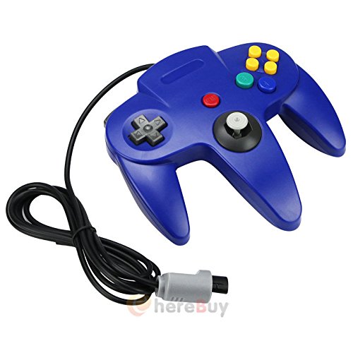 Generic Wired Game Controller For Nintendo N64 Blue
