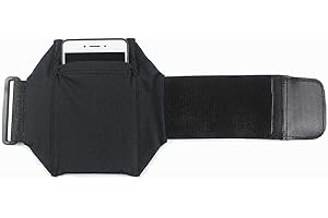 YUNYILAN Cell Phone Leg Band & Armband for All Phones with Adjustable Elastic, Sport Leg & Arm Band for Running, Walking, Equestrian, Motorcycle or Hiking (Black)